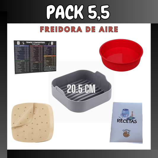 PACK 5,5 - Kit Completo para Freidoras de Aire de 4.7 a 6 Litros