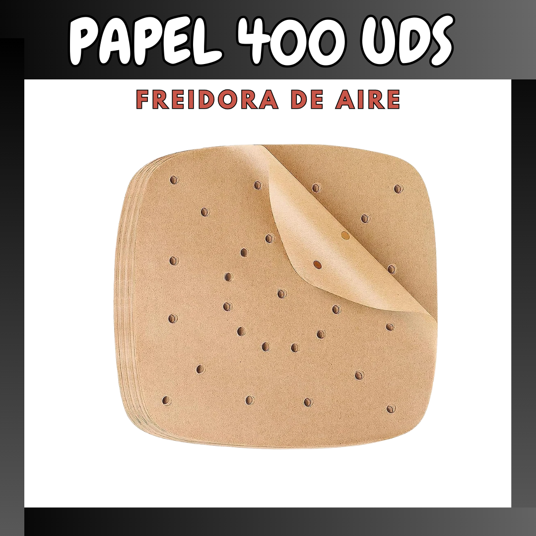 Papel perforado freidora de aire 23 cm ( 400 unidades )