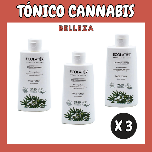 Tónico Facial Organic Cannabis - Pack de 3 unidades de 250 ml cada uno